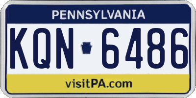 PA license plate KQN6486