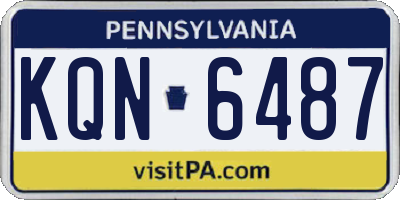 PA license plate KQN6487