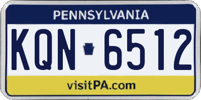 PA license plate KQN6512