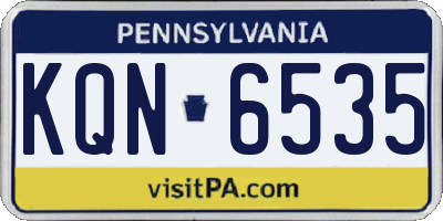 PA license plate KQN6535