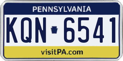 PA license plate KQN6541