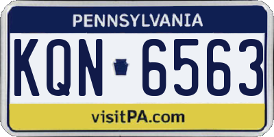 PA license plate KQN6563