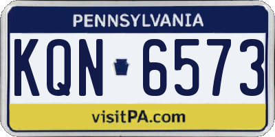 PA license plate KQN6573