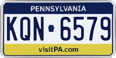 PA license plate KQN6579
