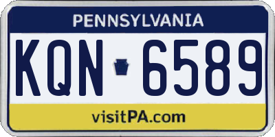 PA license plate KQN6589