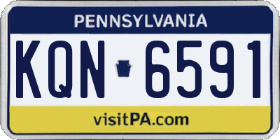 PA license plate KQN6591