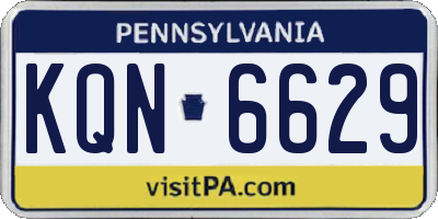 PA license plate KQN6629