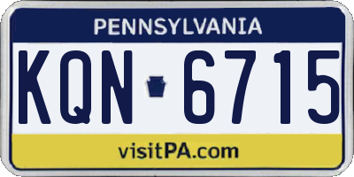 PA license plate KQN6715