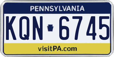PA license plate KQN6745