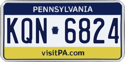 PA license plate KQN6824