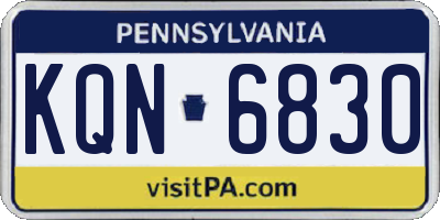 PA license plate KQN6830