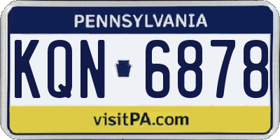 PA license plate KQN6878