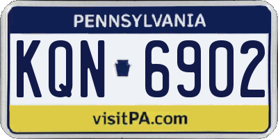 PA license plate KQN6902