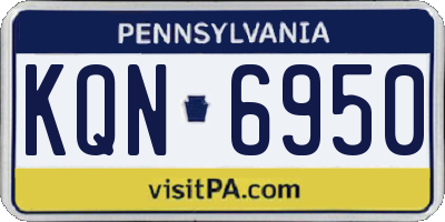 PA license plate KQN6950