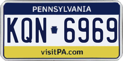 PA license plate KQN6969