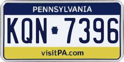 PA license plate KQN7396