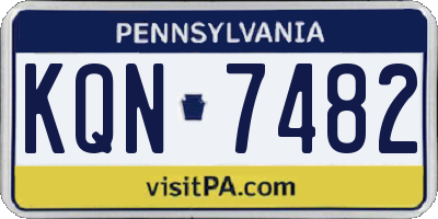 PA license plate KQN7482