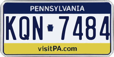 PA license plate KQN7484