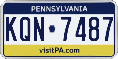 PA license plate KQN7487