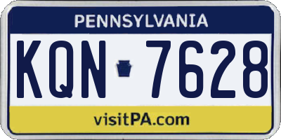 PA license plate KQN7628
