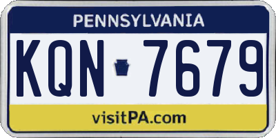 PA license plate KQN7679