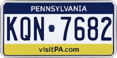 PA license plate KQN7682