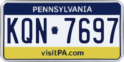 PA license plate KQN7697