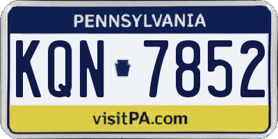 PA license plate KQN7852