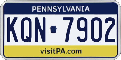 PA license plate KQN7902