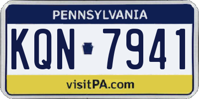PA license plate KQN7941