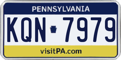 PA license plate KQN7979