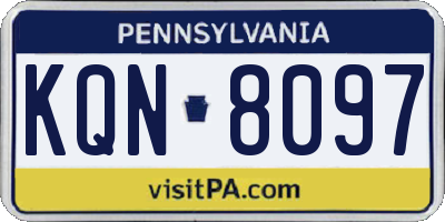 PA license plate KQN8097