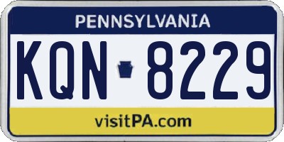 PA license plate KQN8229