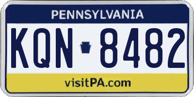 PA license plate KQN8482