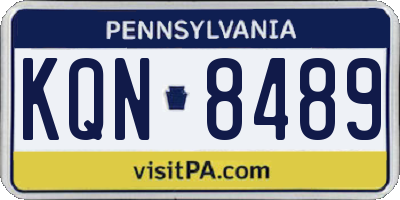 PA license plate KQN8489
