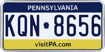 PA license plate KQN8656