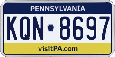 PA license plate KQN8697