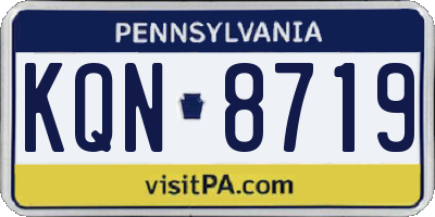 PA license plate KQN8719