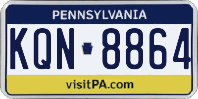 PA license plate KQN8864