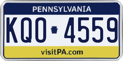 PA license plate KQO4559