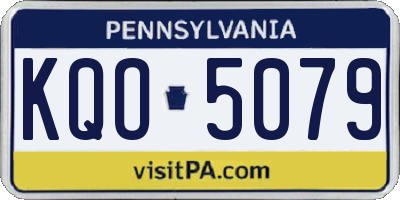 PA license plate KQO5079