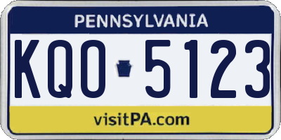 PA license plate KQO5123