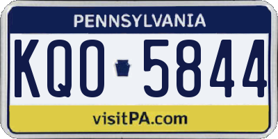 PA license plate KQO5844