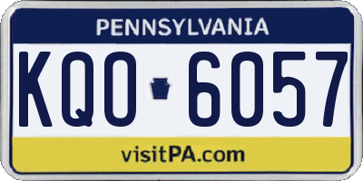 PA license plate KQO6057