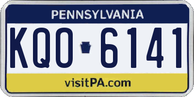PA license plate KQO6141