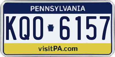 PA license plate KQO6157
