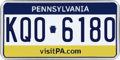 PA license plate KQO6180