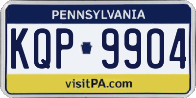 PA license plate KQP9904