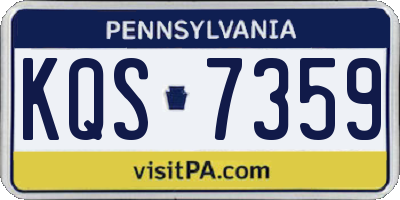 PA license plate KQS7359