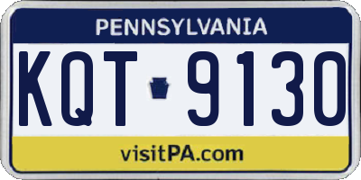 PA license plate KQT9130